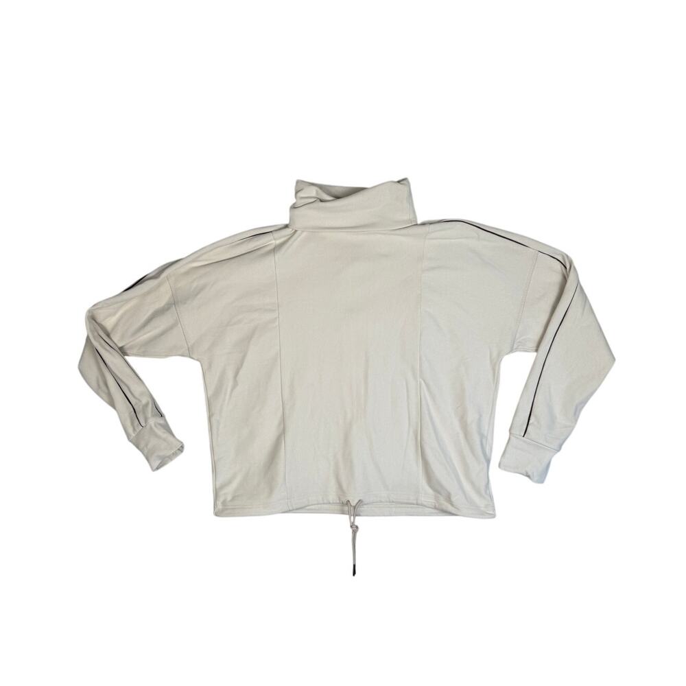 Varley Ariana High Neck Midlayer Pullover Sweatshirt Cream Off White M